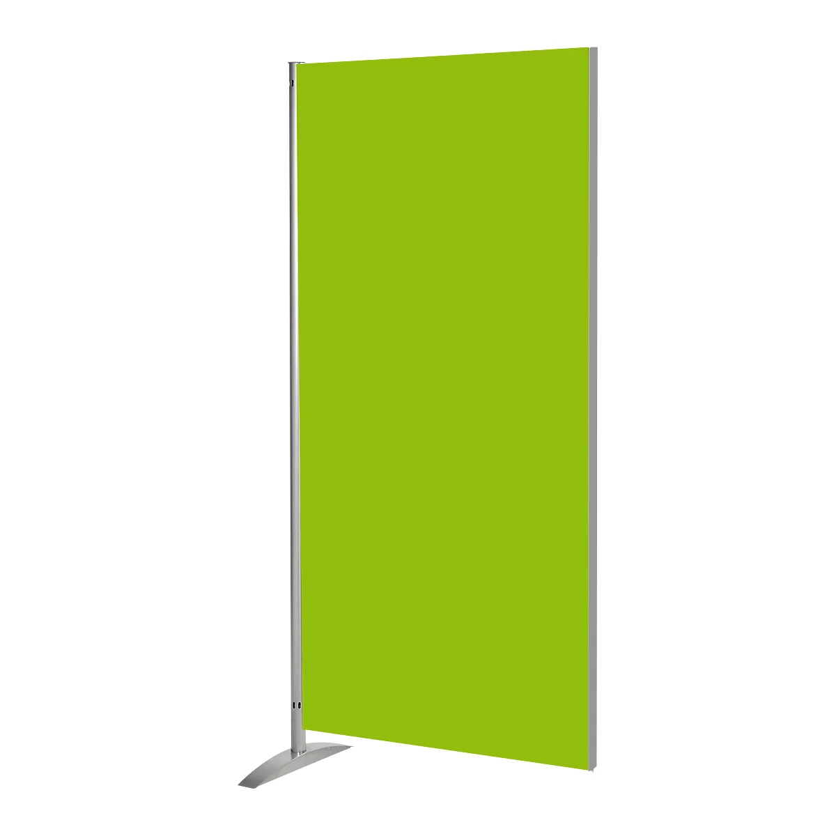 Houten wand METROPOL, gelakt, groen/aluminium