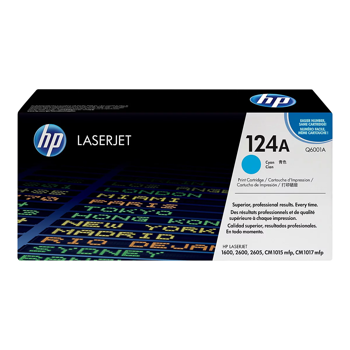 HP 124A - Cyan - original - LaserJet - Tonerpatrone (Q6001A) - für Color LaserJet 1600, 2600n, 2605, 2605dn, 2605dtn, CM1015 MFP, CM1017 MFP