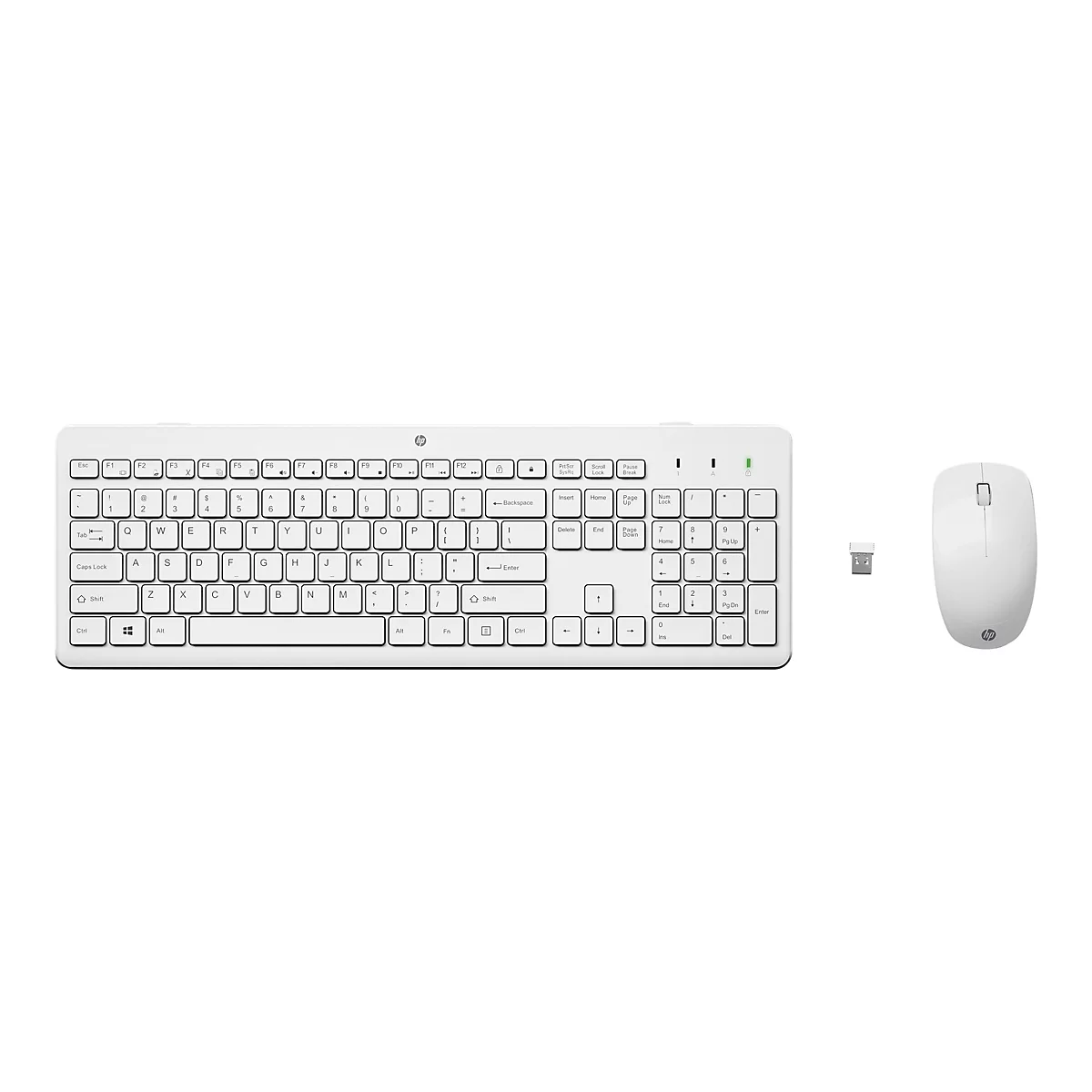 HP 230 - Tastatur-und-Maus-Set - kabellos - 2.4 GHz - Deutsch - weiß