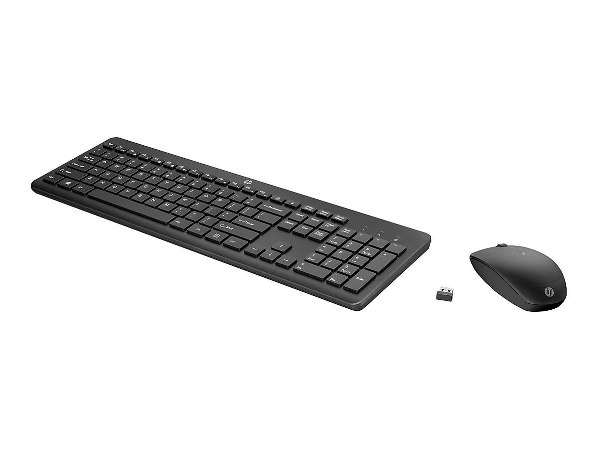 HP 230 - Tastatur-und-Maus-Set - kabellos - Deutsch - für HP 21, 22, 24, 27; Pavilion 24, 27, TP01; Pavilion Laptop 14, 15