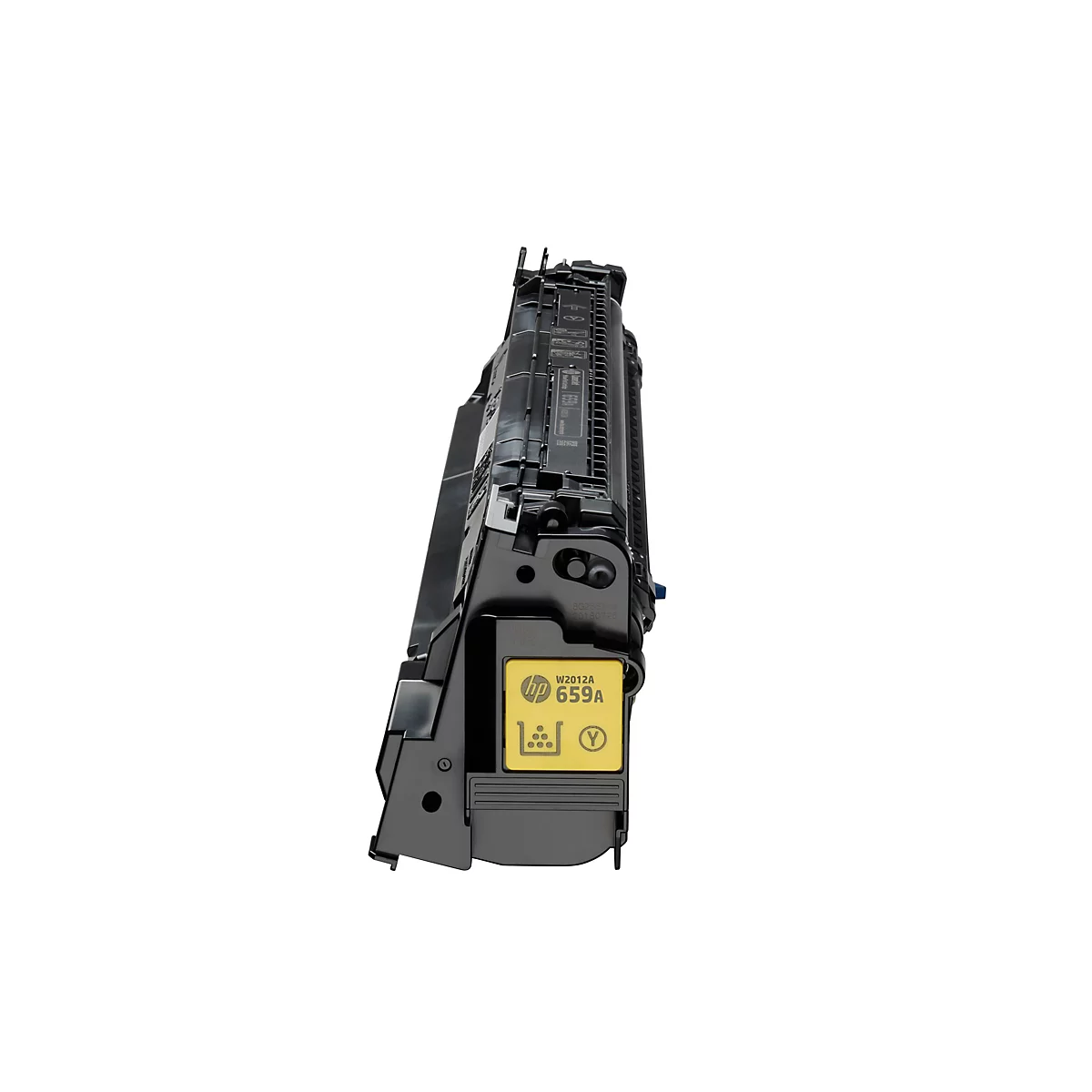 Gelbe Tonerkartusche mit HP-Logo, Modell W2012A 659A.
