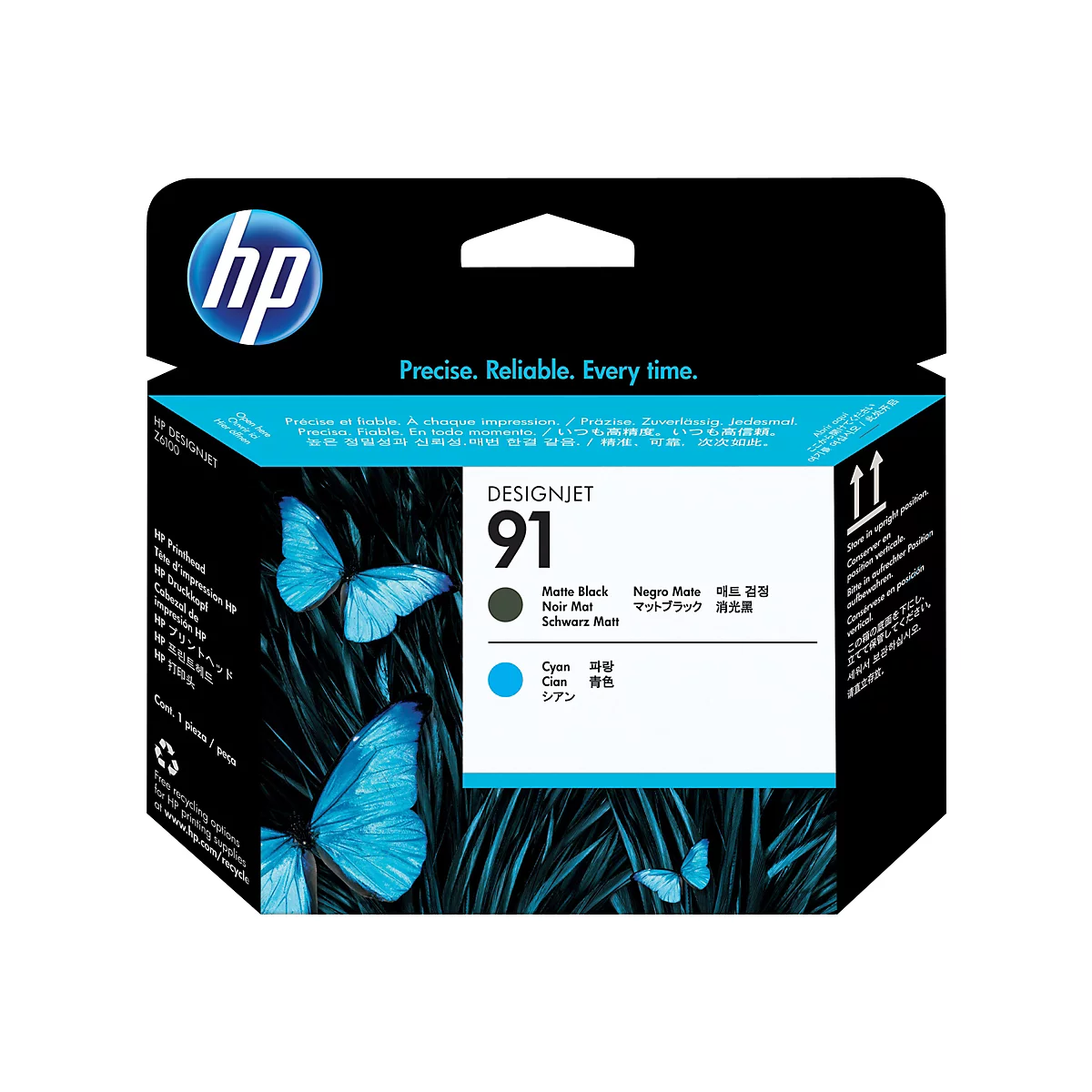 HP 91 - Cyan, mattschwarz - Druckkopf