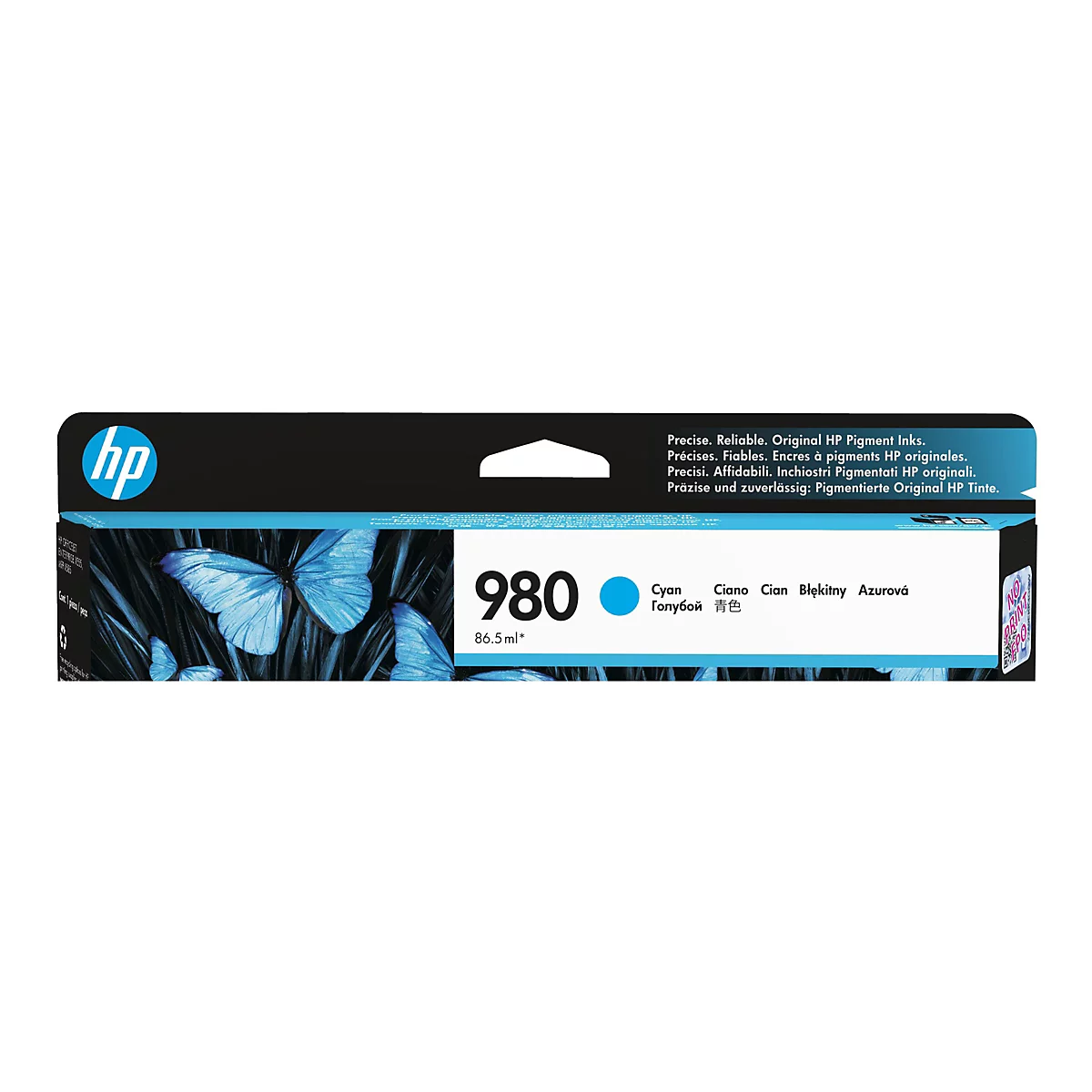 HP 980 - 86.5 ml - Cyan - original - Tintenpatrone - für Officejet Enterprise Color MFP X585; Officejet Enterprise Color Flow MFP X585