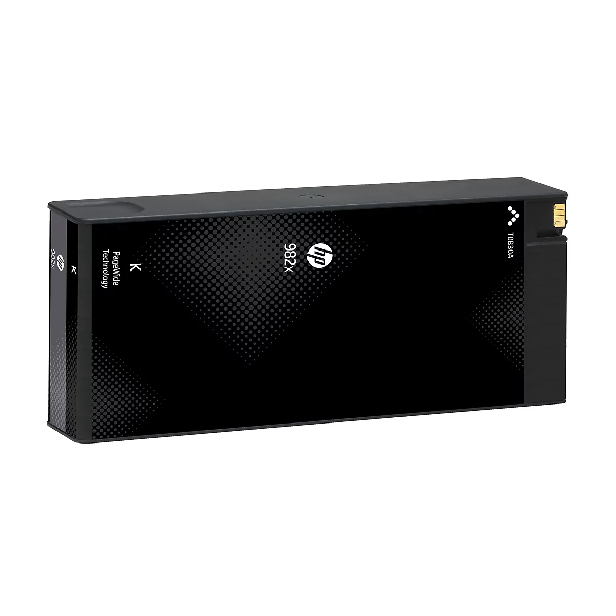 Schwarze HP Tintenpatrone, Schriftzug K, 982X, PageWide Technology, T0B30A.