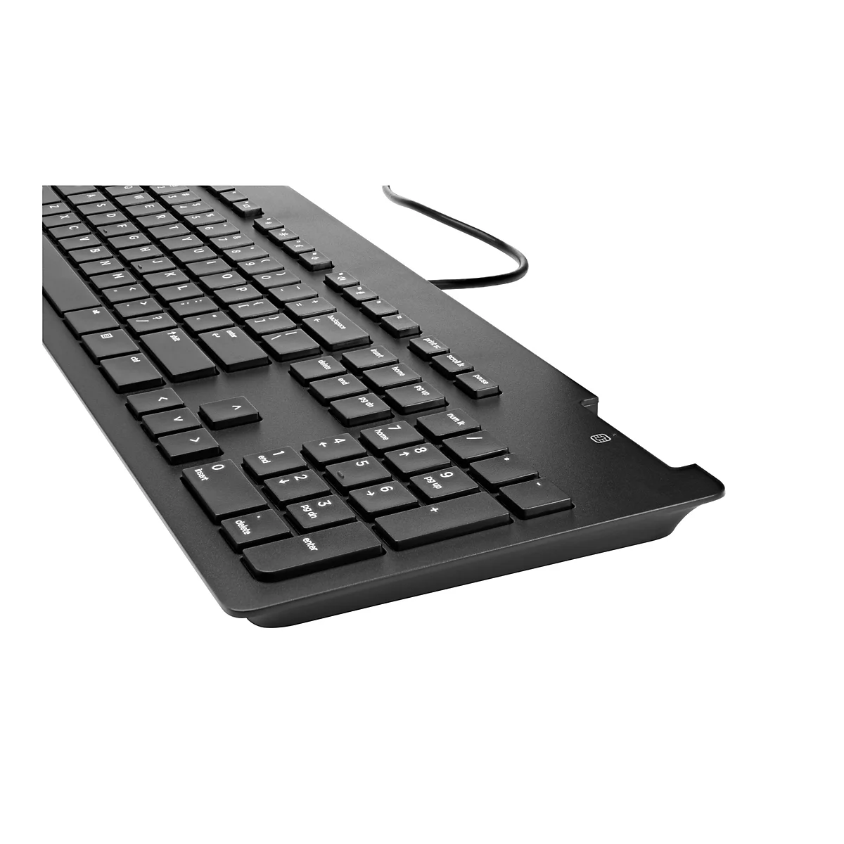 Gros plan sur un clavier d'ordinateur noir, avec des touches affichant des lettres, des chiffres et des caractères spéciaux.