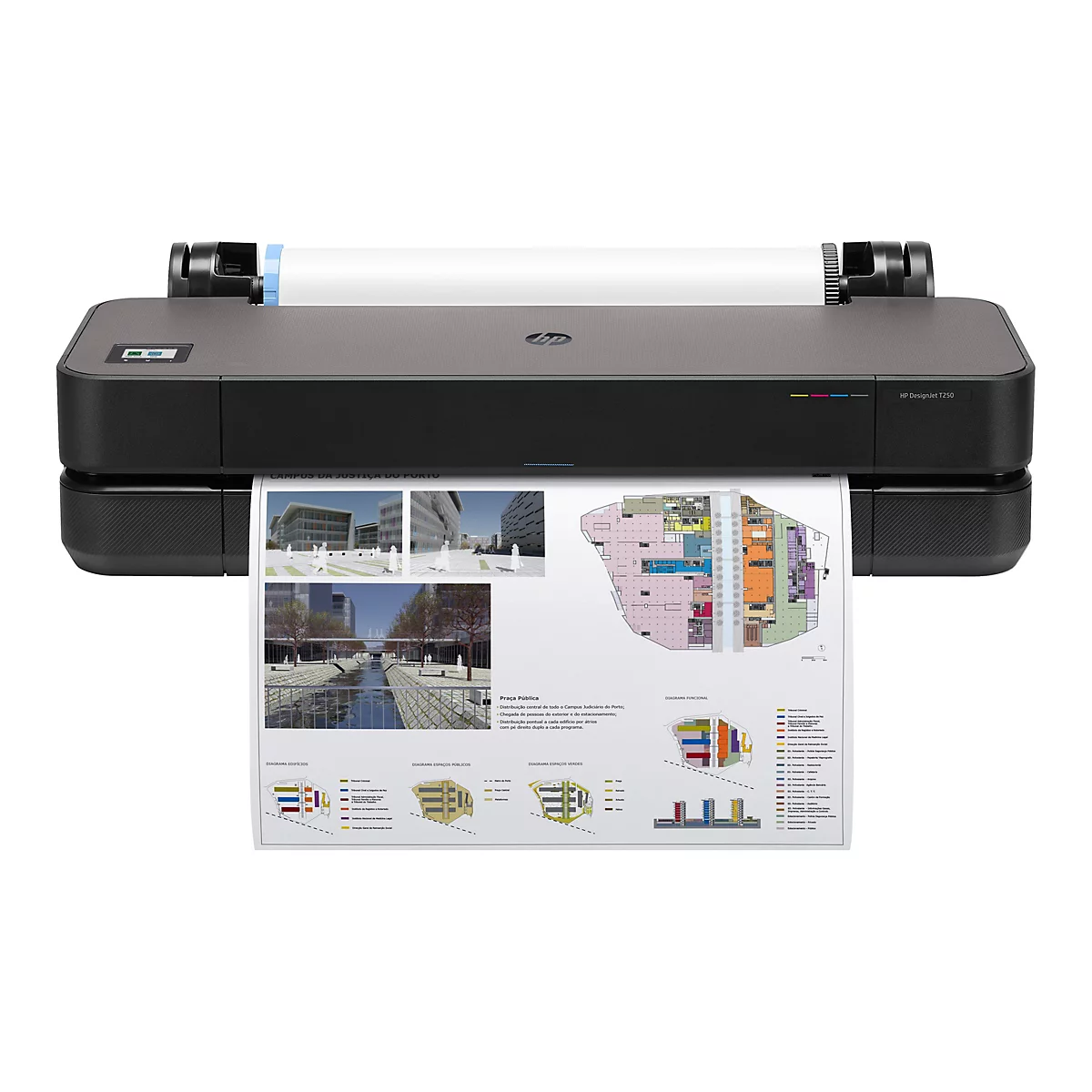 HP DesignJet T250 - 610 mm (24') Großformatdrucker - Farbe - Tintenstrahl - A1, ANSI D - 2400 x 1200 dpi