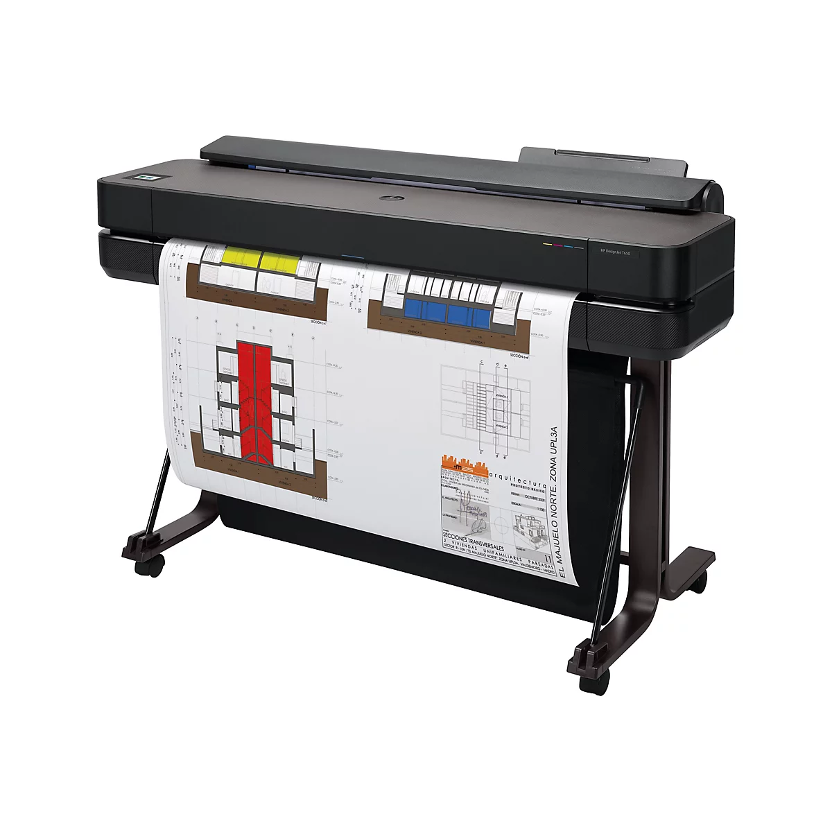 HP DesignJet T650 - 914 mm (36') Großformatdrucker - Farbe - Tintenstrahl - A0, ANSI D, Rolle (91,4 cm x 45,7 m) - 2400 x 1200 dpi