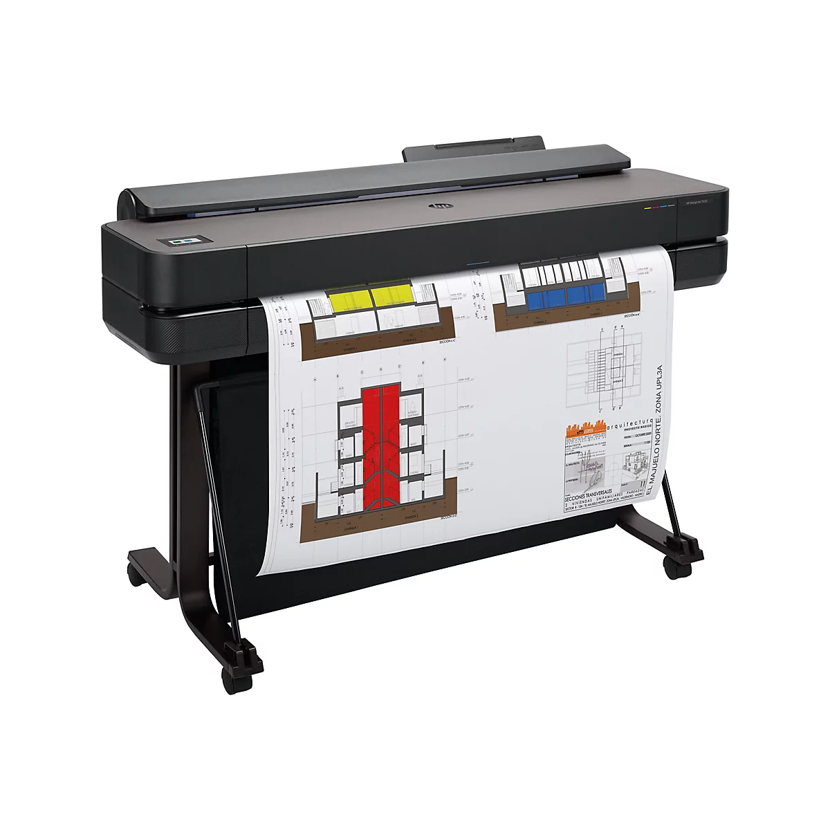 HP DesignJet T650 - 914 mm (36') Großformatdrucker - Farbe - Tintenstrahl - A0, ANSI D, Rolle (91,4 cm x 45,7 m) - 2400 x 1200 dpi