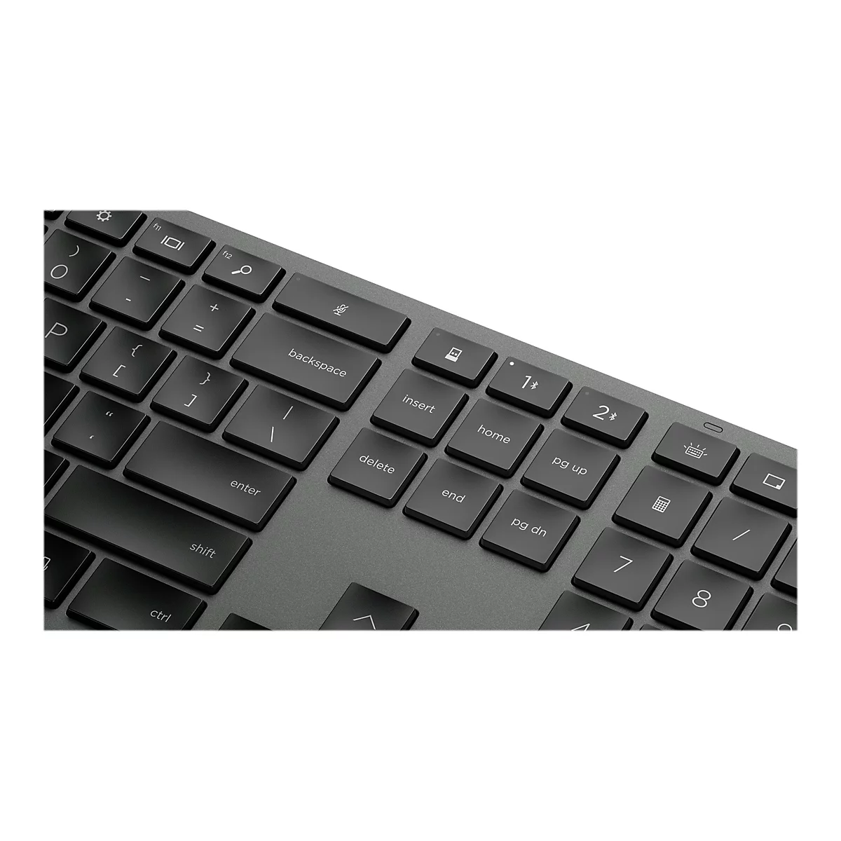 HP Dual Mode 975 - Tastatur - hinterleuchtet - kabellos - Bluetooth - Deutsch