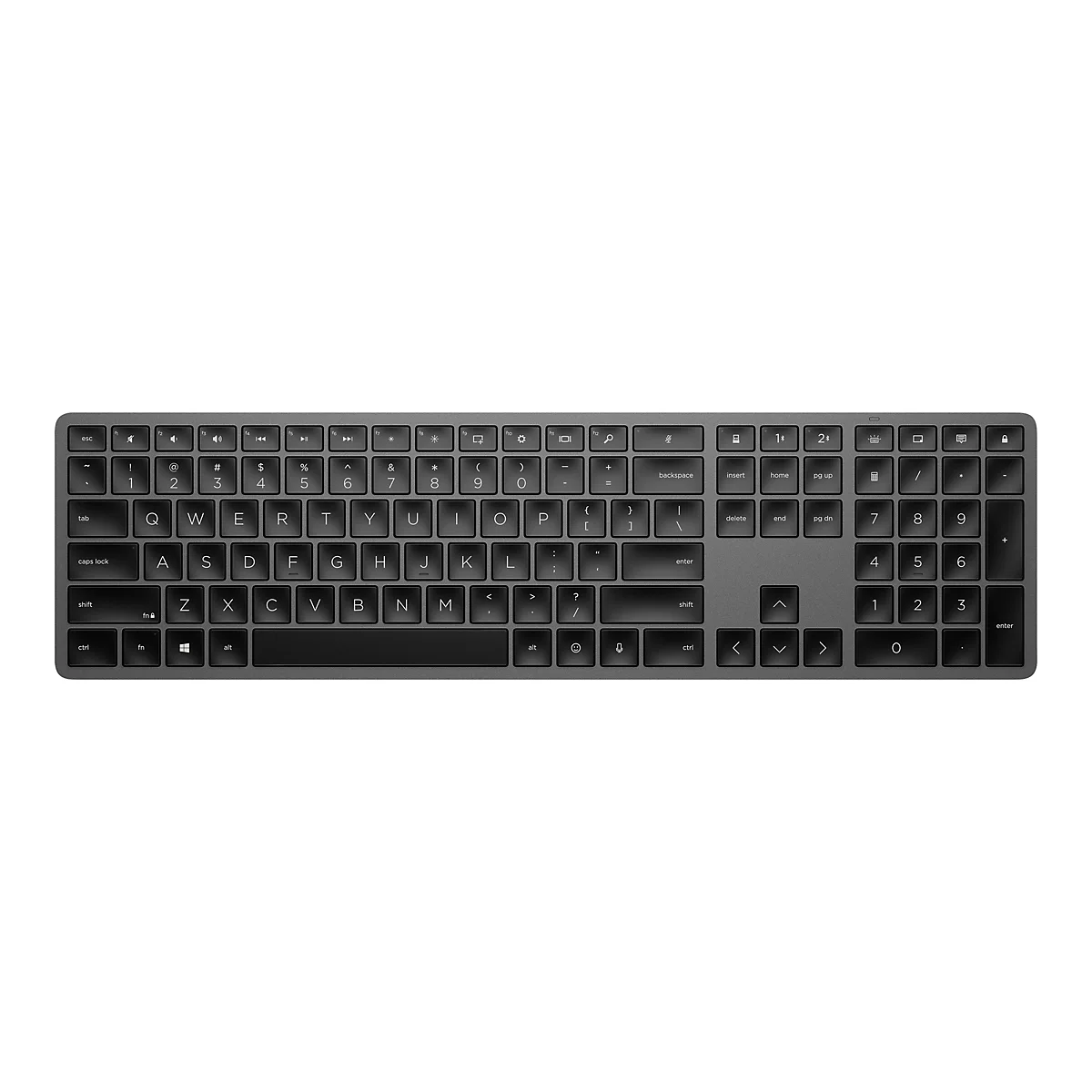 HP Dual Mode 975 - Tastatur - hinterleuchtet - kabellos - Bluetooth - Deutsch