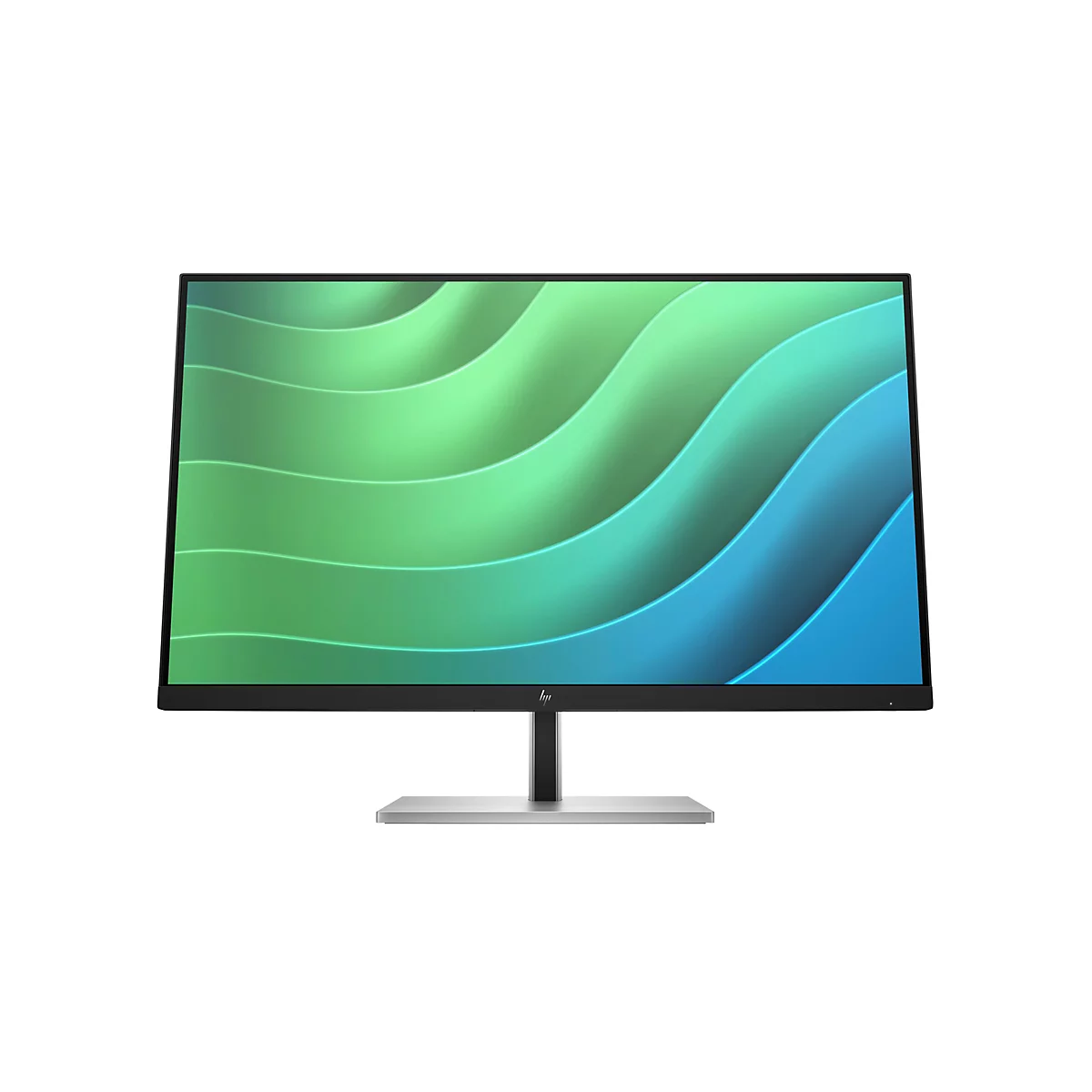 Schwarzer HP Monitor mit schlankem Rahmen vor weißem Hintergrund.