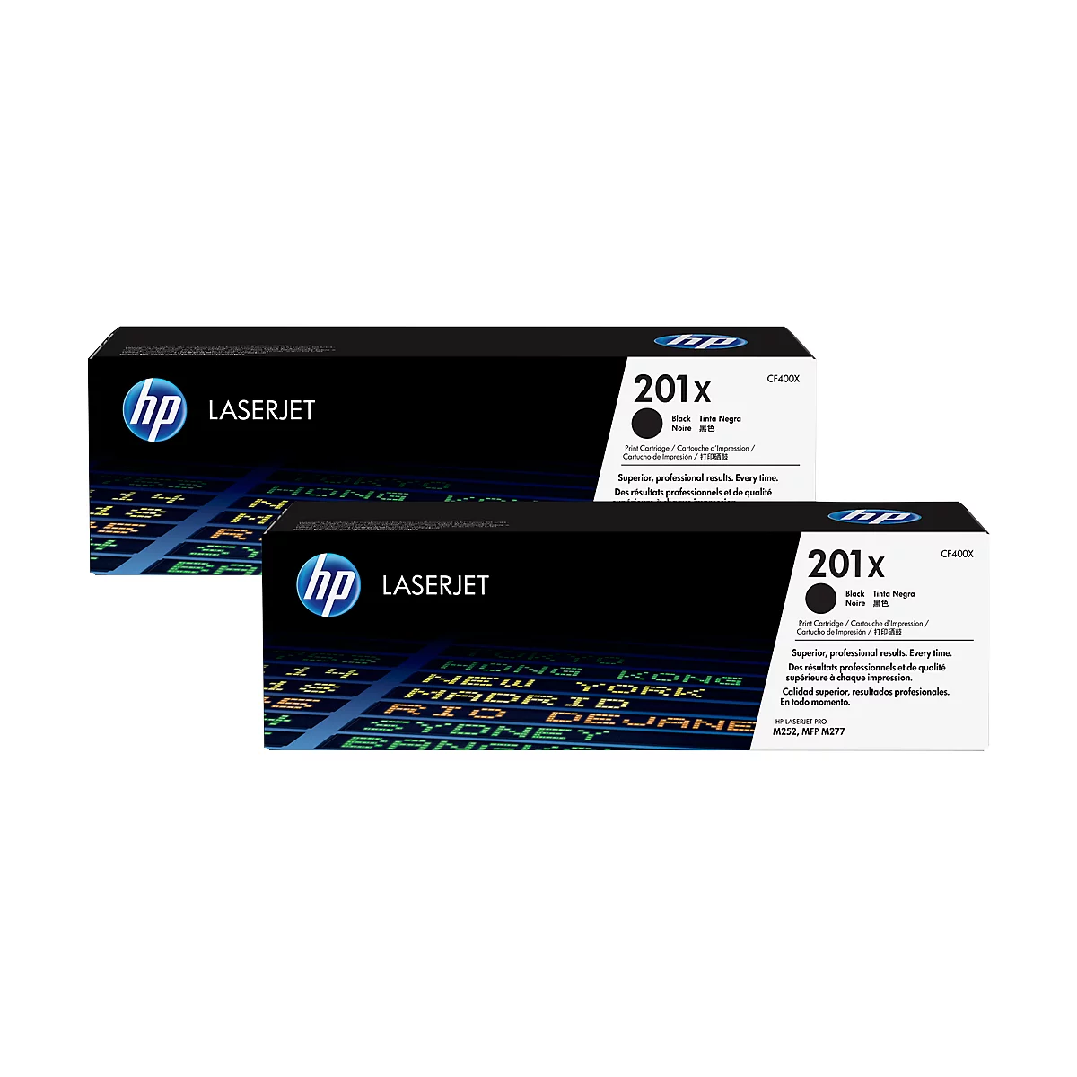 HP LaserJet 2 x HP 201X (CF400XD) printcassettes, zwart