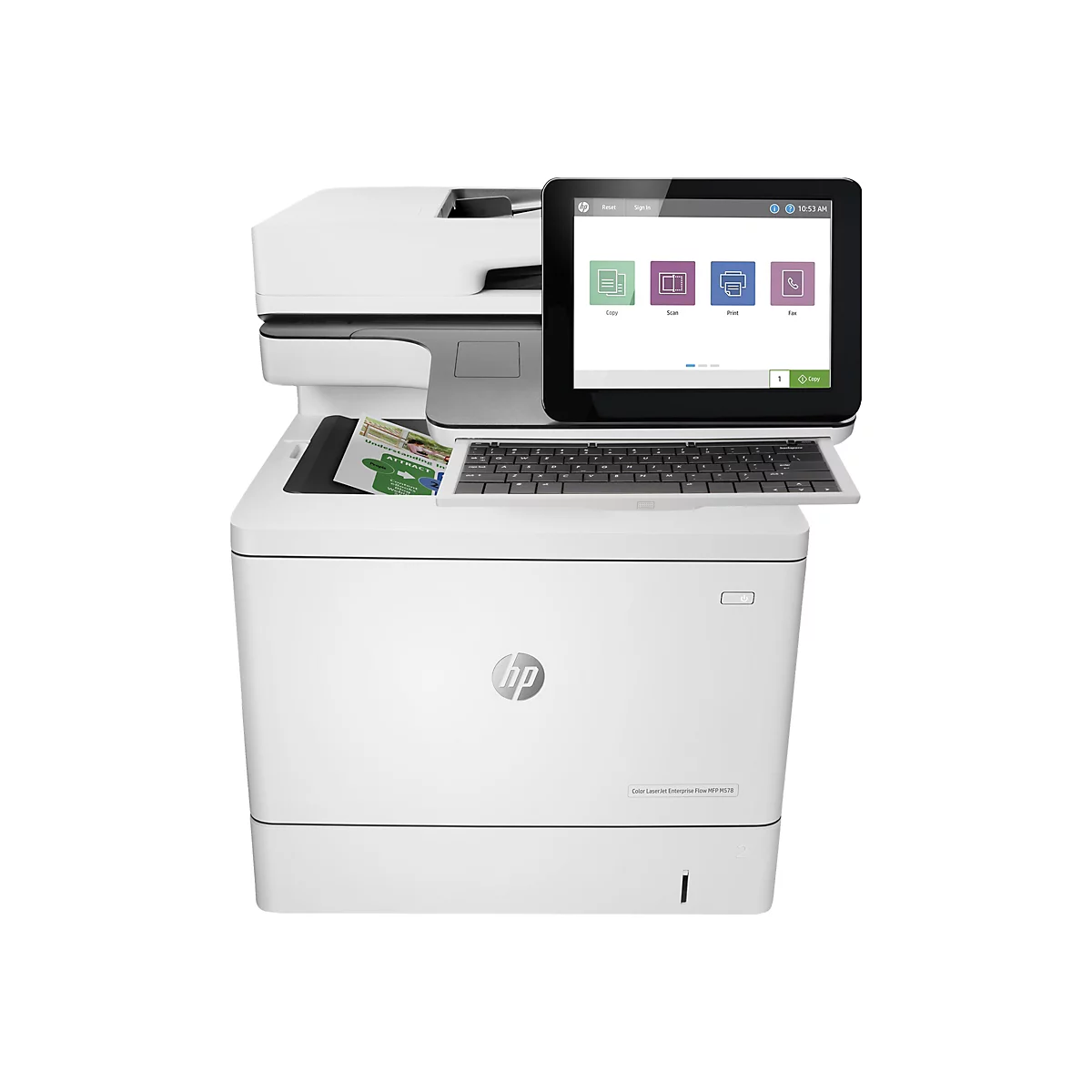 HP LaserJet Enterprise Flow MFP M578c - Multifunktionsdrucker - Farbe - Laser - Legal (216 x 356 mm) (Original) - A4/Legal (Medien)