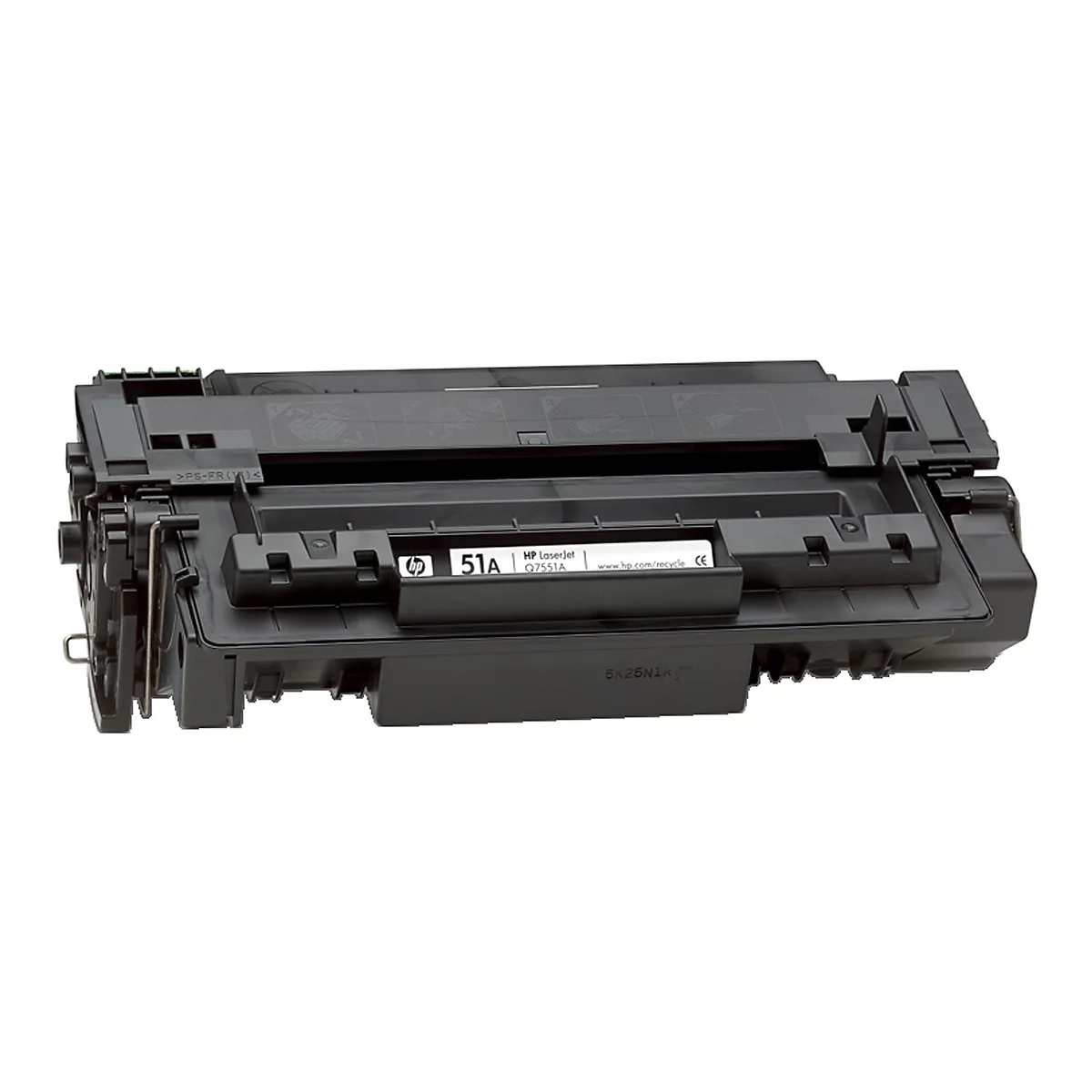 Zwarte inktcartridge met het opschrift "51A". HP logo.