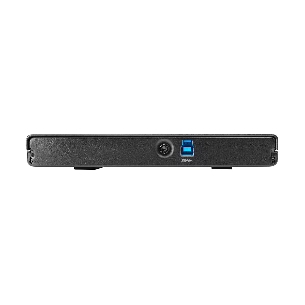 Un appareil rectangulaire noir avec un port USB 3.0 bleu.