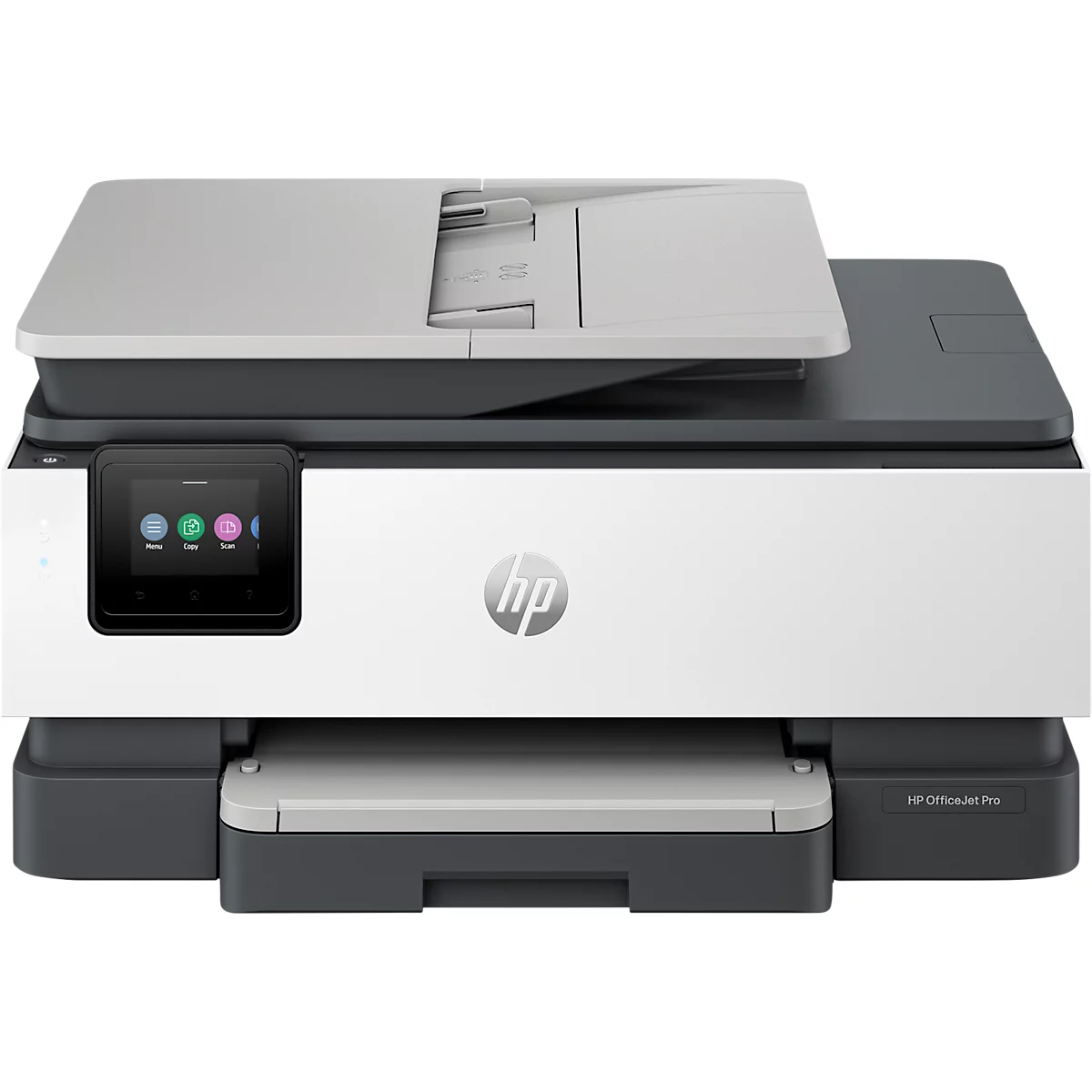 HP OfficeJet Pro 8122e All-in-One Tintenstrahldrucker, 1200 dpi, 2,7 Zoll Touch-Display, Dual-Band Wi-Fi/LAN, USB 2.0, weiß