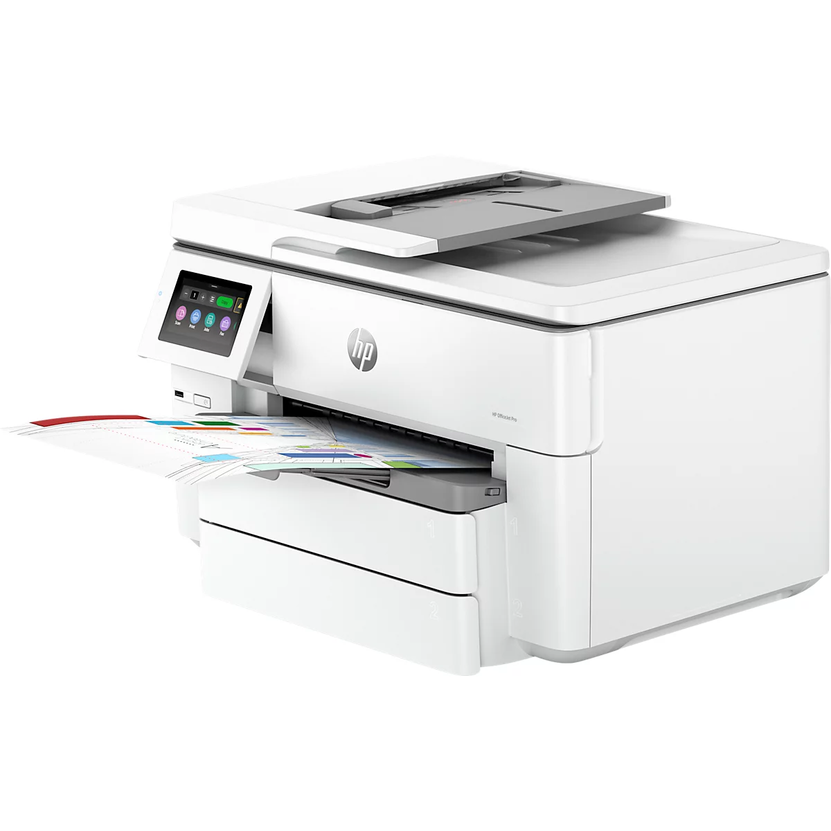 HP Officejet Pro 9730e, All-In-One Grossformatdrucker, Kopier- und Scanfunktion, bis A3, bis zu 4800 x 1200 dpi, WLAN, weiss