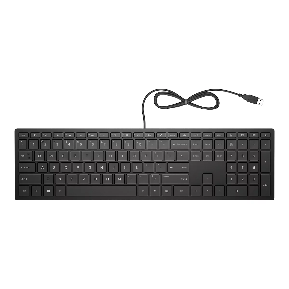 HP Pavilion 300 - Tastatur - USB - Deutsch - Jet Black