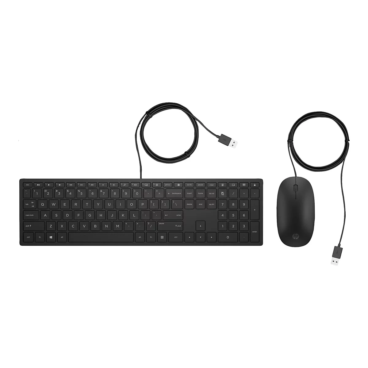 HP Pavilion 400 - Tastatur-und-Maus-Set - USB - Deutsch - Jet Black