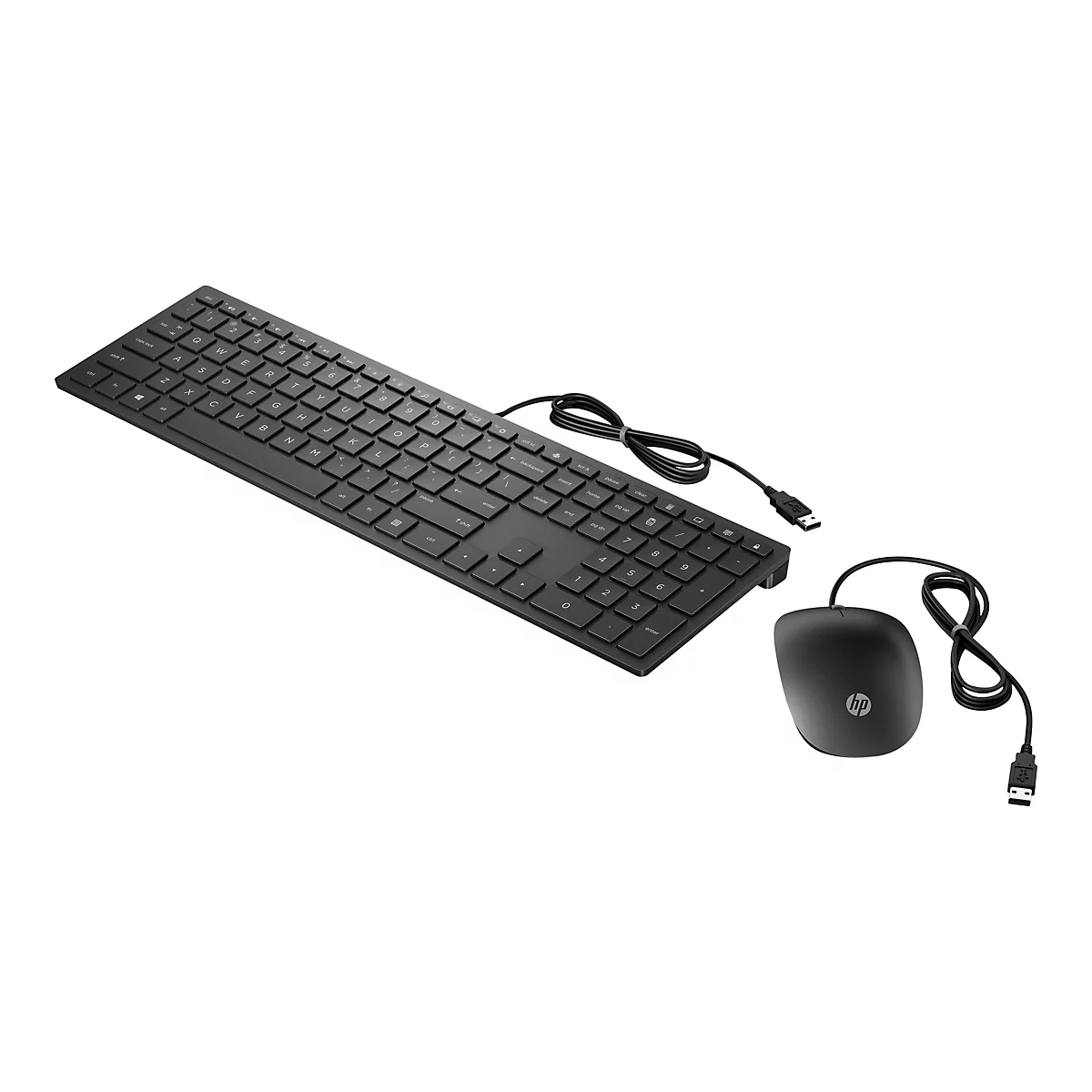 HP Pavilion 400 - Tastatur-und-Maus-Set - USB - Deutsch - Jet Black