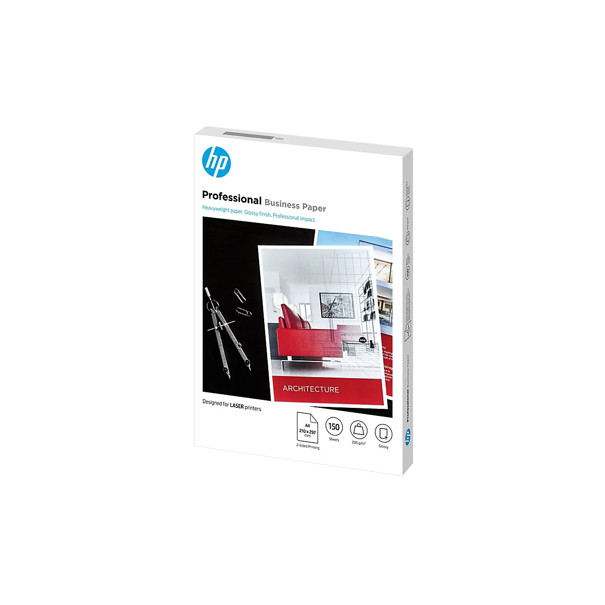 HP Professional Business Paper A4 Packung mit 150 Blatt, 200 g/m² für Laserdrucker.
