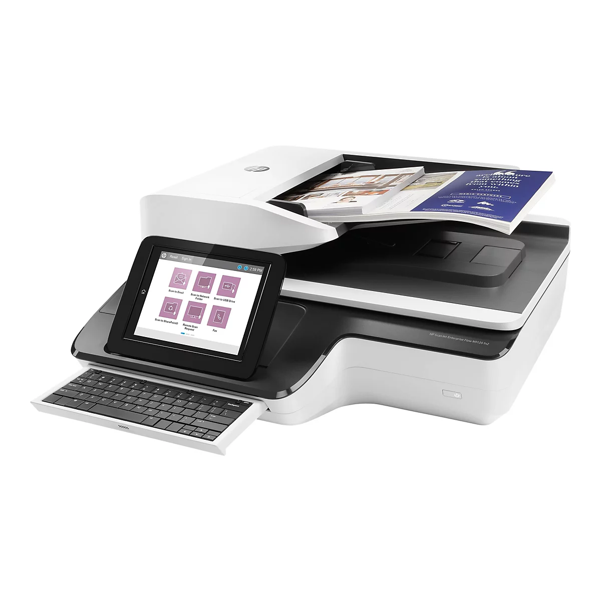 HP ScanJet Enterprise Flow N9120 fn2 - Dokumentenscanner - Flachbett: CCD / ADF: CIS - Duplex - 297 x 864 mm - 600 dpi x 600 dpi