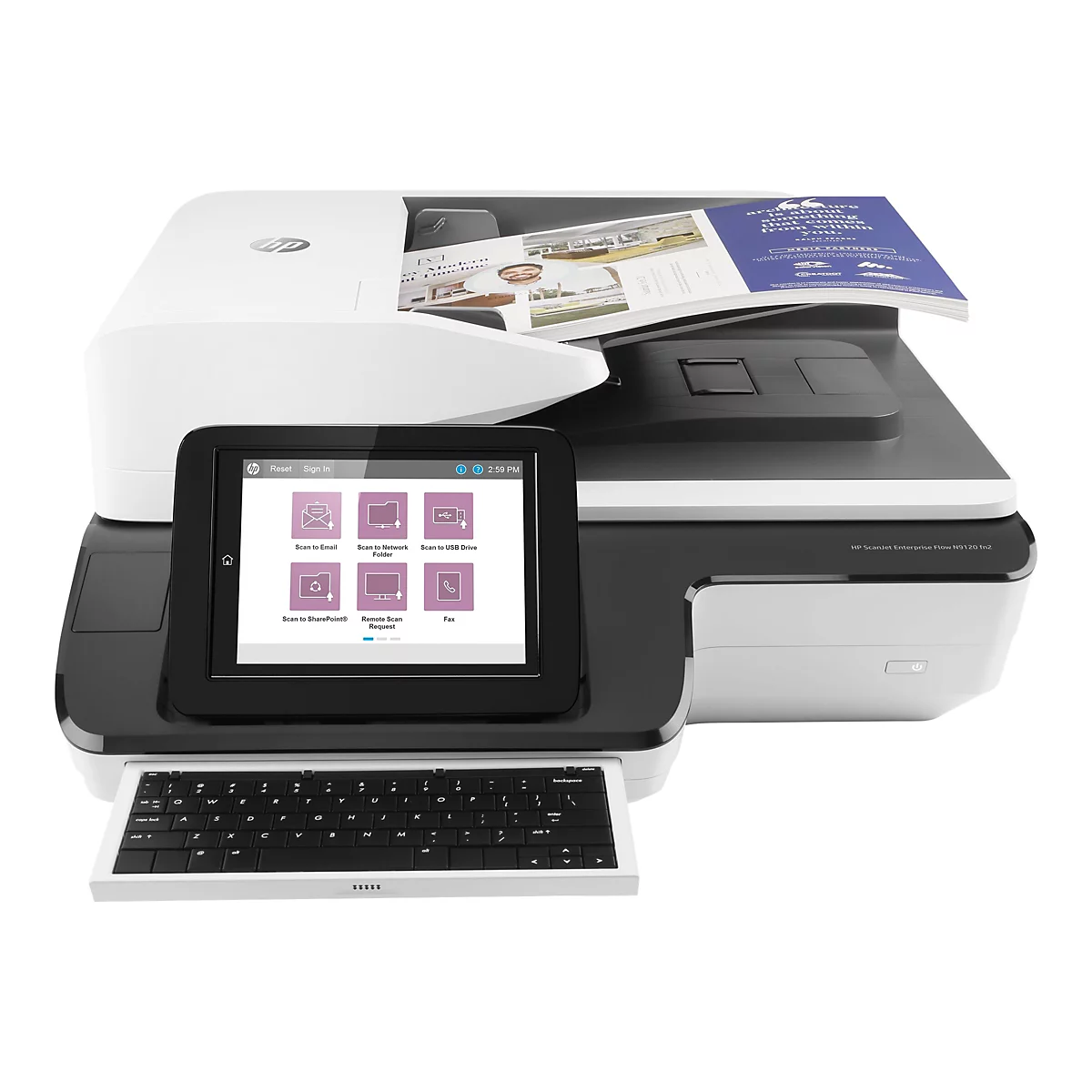 HP ScanJet Enterprise Flow N9120 fn2 - Dokumentenscanner - Flachbett: CCD / ADF: CIS - Duplex - 297 x 864 mm - 600 dpi x 600 dpi