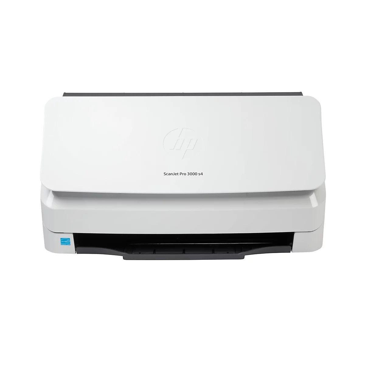 Un scanner blanc HP ScanJet Pro 3000 s4. Le logo HP et le nom ScanJet Pro 3000 s4 sont visibles sur la surface.