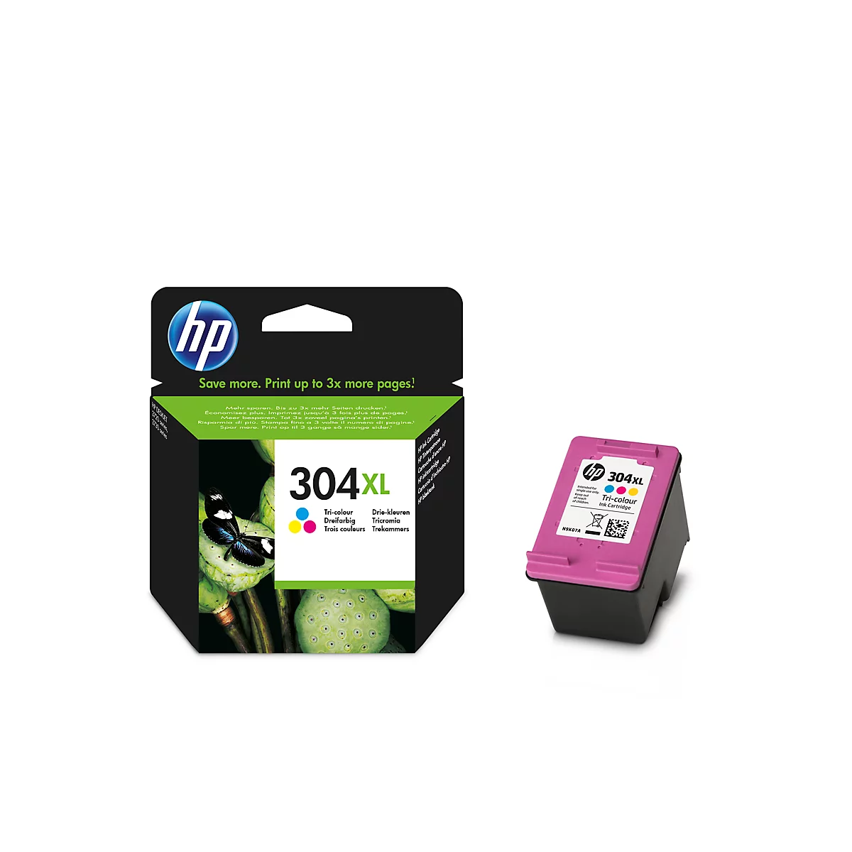 HP Tintenpatrone Nr. 304XL Tricolor cyan, magenta, gelb N9K07AE, original