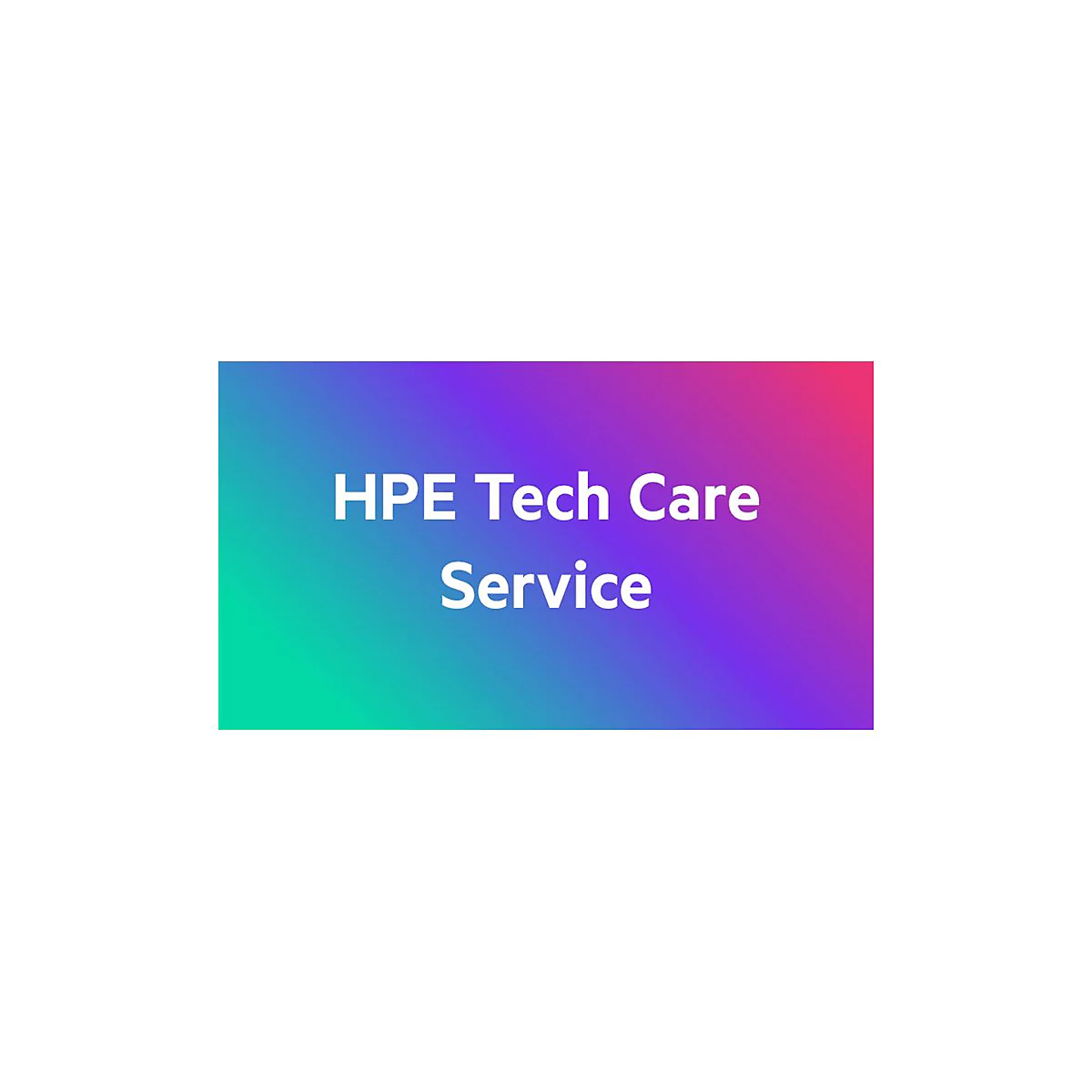 Text auf farbigem Hintergrund: HPE Tech Care Service.