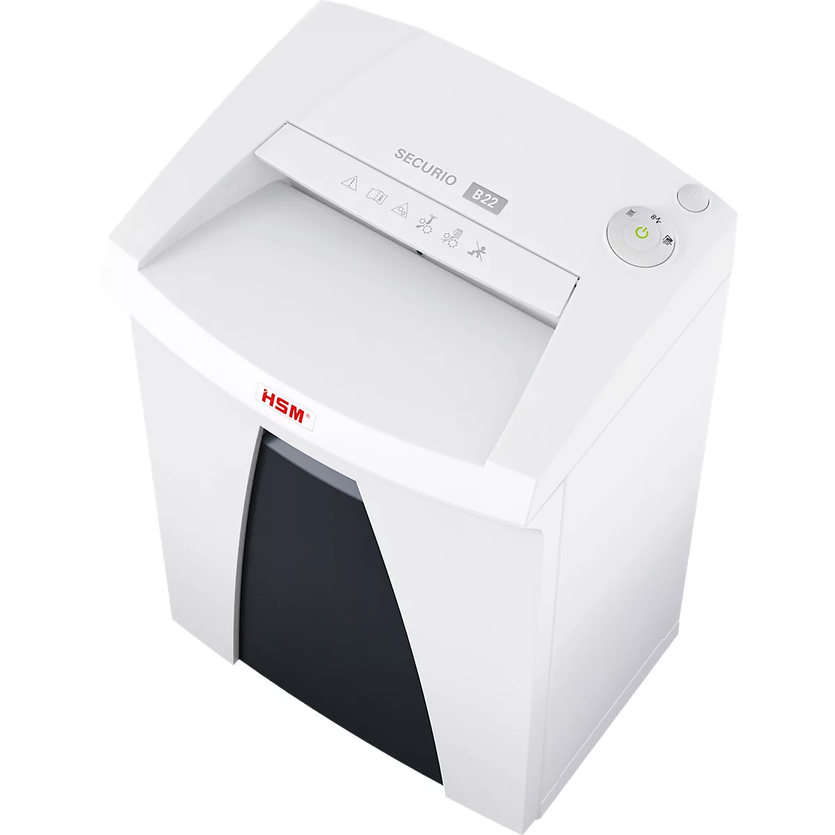 HSM SECURIO B22 papiervernietiger, veiligheidsniveau 4, deeltjes snijden 3,9 x 30 mm, 11 vel, wit