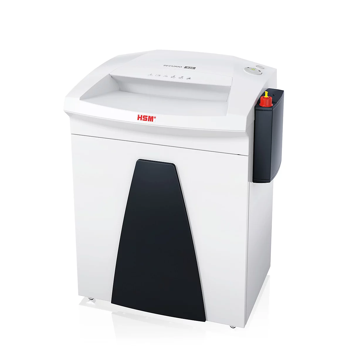 HSM SECURIO B26 papiervernietiger, veiligheidsniveau 7, deeltjes snijden 1 x 5 mm, 4 vellen, olieverdamper, wit