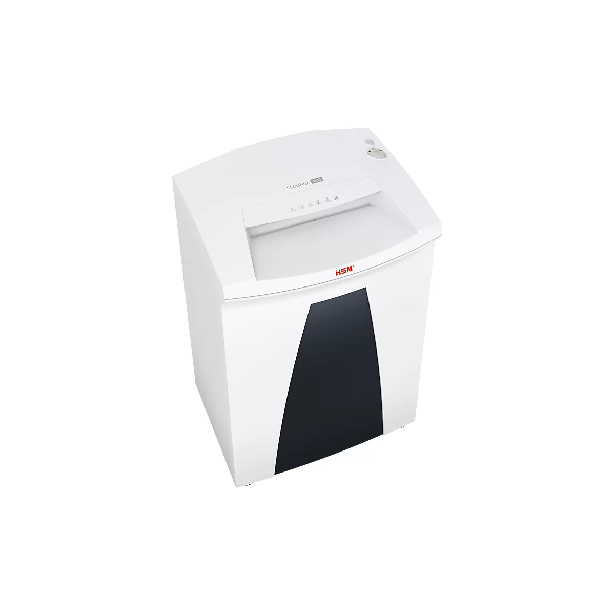 HSM SECURIO B34 papiervernietiger, veiligheidsniveau 4, deeltjes snijden 4,5 x 30 mm, 22 vel, olievernevelaar, wit