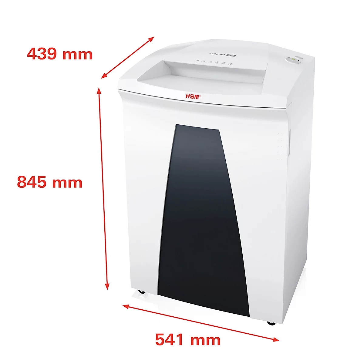 HSM SECURIO B34 papiervernietiger, veiligheidsniveau 5, particle cut, 1,9 mm, 15 vel, wit