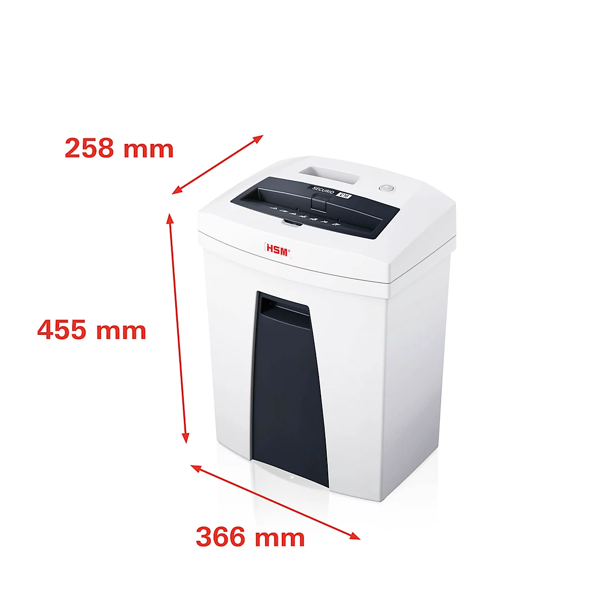 HSM SECURIO C16 papiervernietiger, veiligheidsniveau 2, strooksnede 5,8 mm, 17 vel, wit
