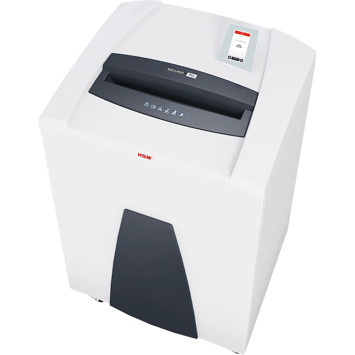 HSM SECURIO P44i papiervernietiger, veiligheidsniveau 2, strooksnede 3,9 mm, 63 vel, wit