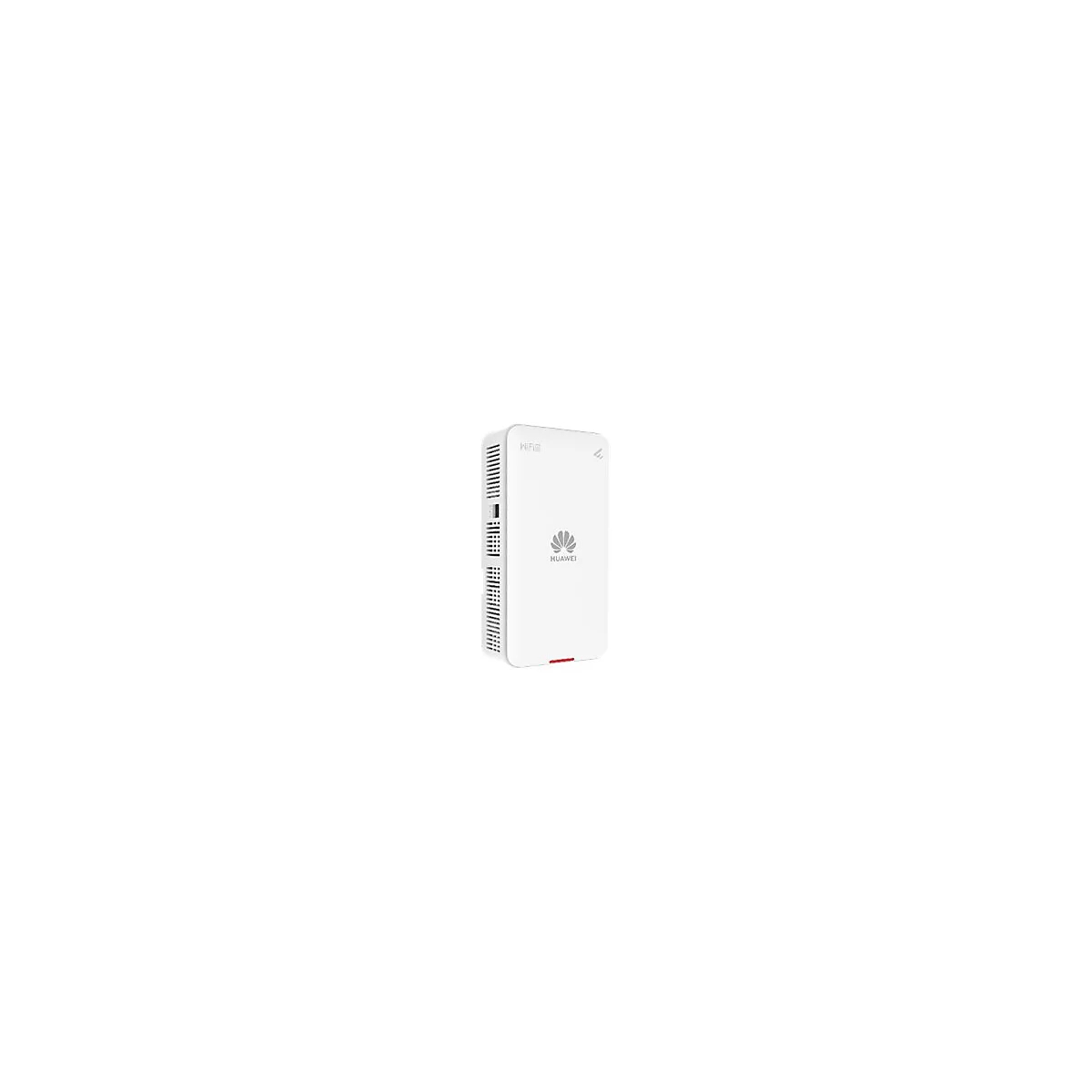 Weißer Huawei WiFi Router mit Huawei Logo, Schriftzug WiFi und roter Linie.