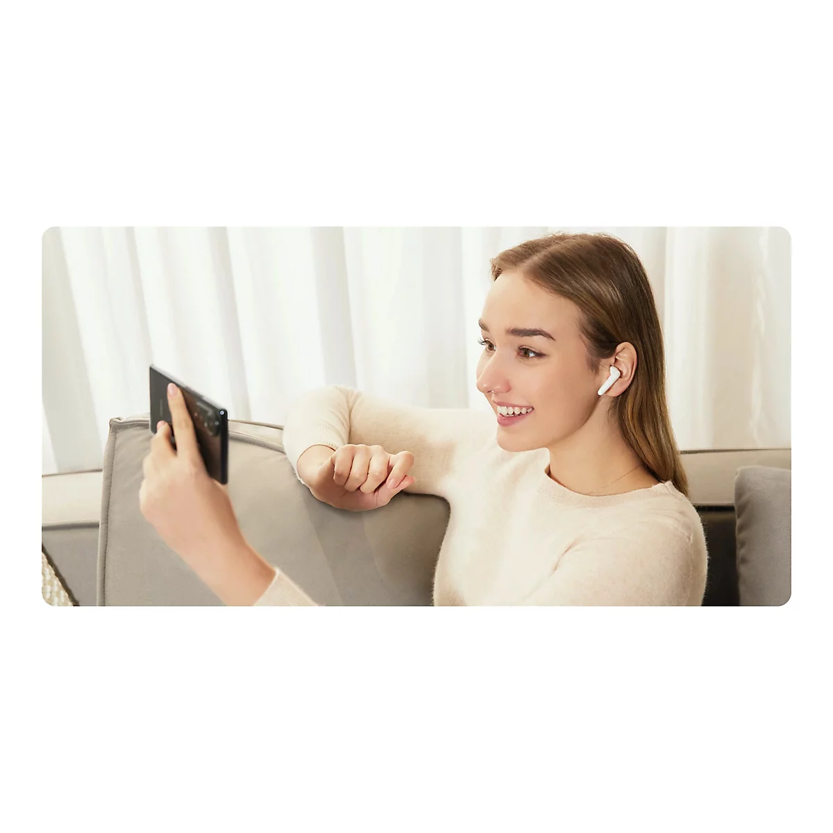 Huawei FreeBuds SE - True Wireless-Kopfhörer mit Mikrofon - im Ohr - Bluetooth - aktive Rauschunterdrückung - weiß