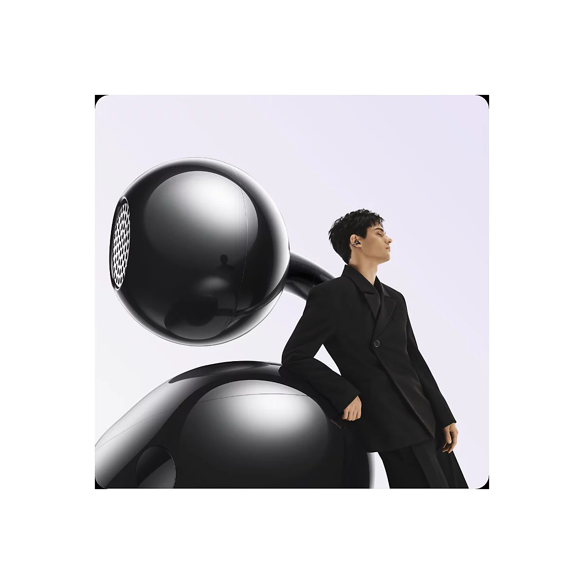 Huawei FreeClip - True Wireless-Kopfhörer mit Mikrofon - offenes Ohr - über dem Ohr angebracht - Bluetooth - Schwarz