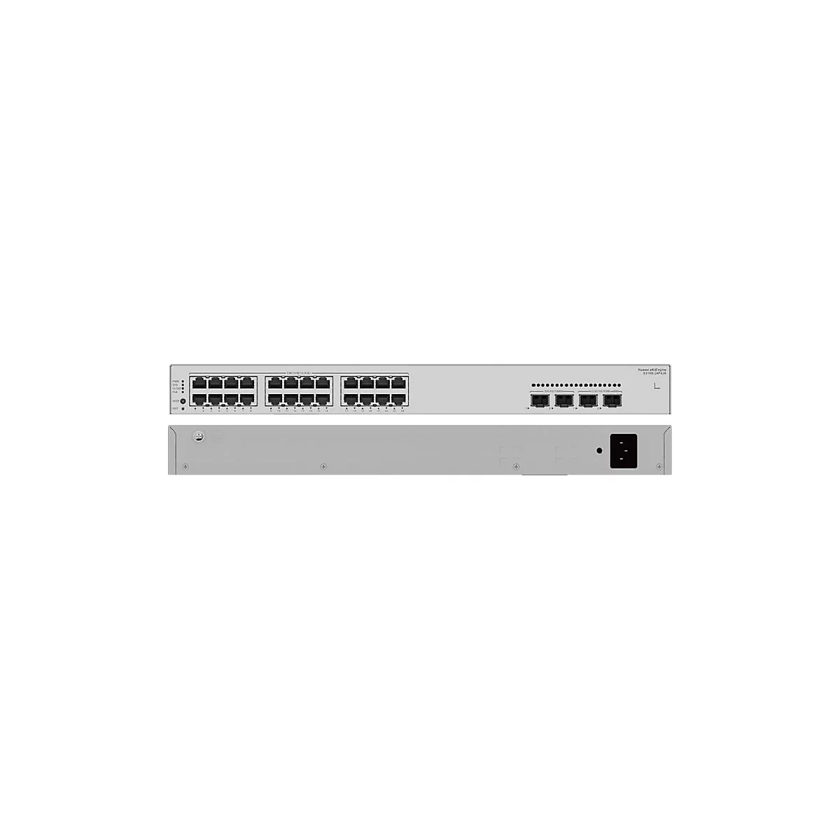 Huawei S310S Series S310S-24P4JX - Switch - managed - 24 x 10/100/1000 (PoE+) + 2 x 100/1000/2.5G SFP + 2 x 100/1000/10G SFP+ - Luftstrom von vorne zur Seite - an Rack montierbar