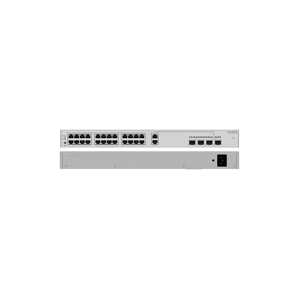 Huawei S310S Series S310S-26PN4JX - Switch - managed - 22 x 10/100/1000 (PoE+) + 2 x 10/100/1000 + 2 x 10/100/1000/2.5G (PoE+) + 2 x 100/1000/10G SFP+ - Luftstrom von vorne zur Seite - an Rack montierbar