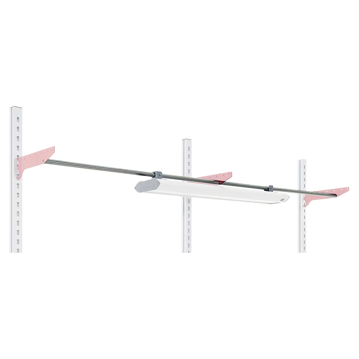 Hüdig+Rochholz Leuchtenbefestigung für Packtisch System Flex, 800 mm Aufbaubreite