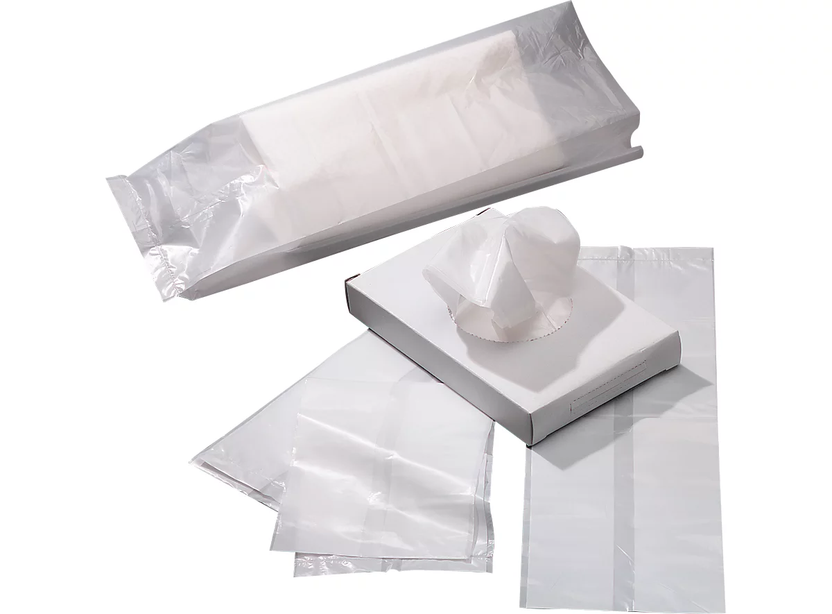 Hygienebeutel Universal, Material HDPE, mit Seitenfaltung, 750 Stück