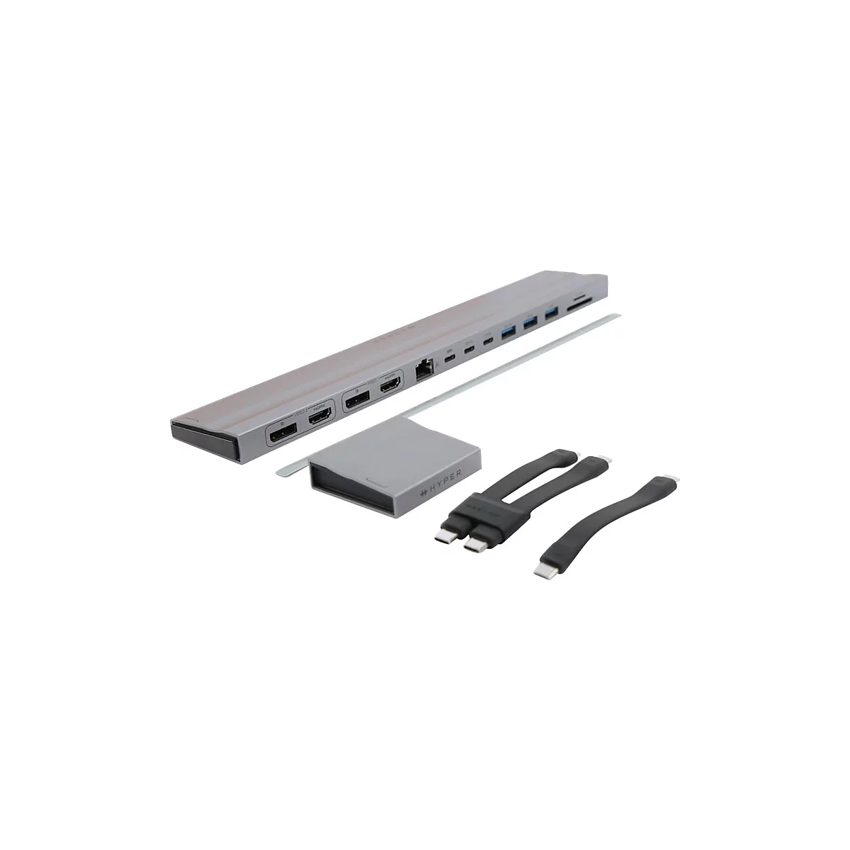 HyperDrive - Dockingstation - USB-C x 2 - 3 x HDMI, 3 x DP - 1GbE