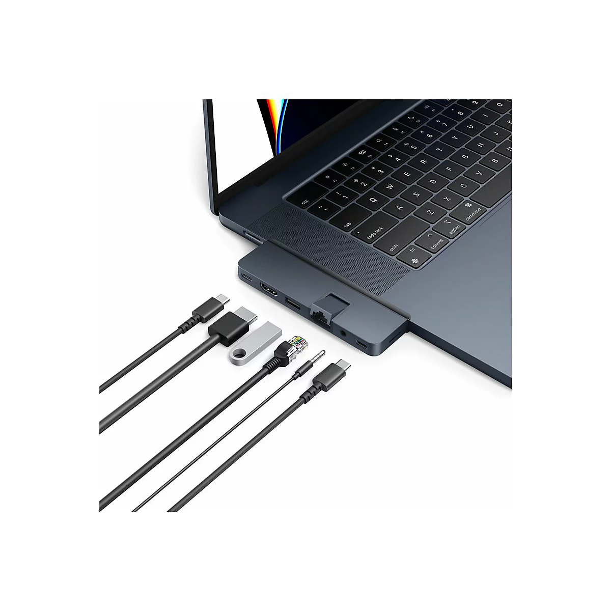 HyperDrive DUO PRO 7-in-2 - Dockingstation - für Laptop, Notebook, Tablet - USB-C x 2 - HDMI - 1GbE