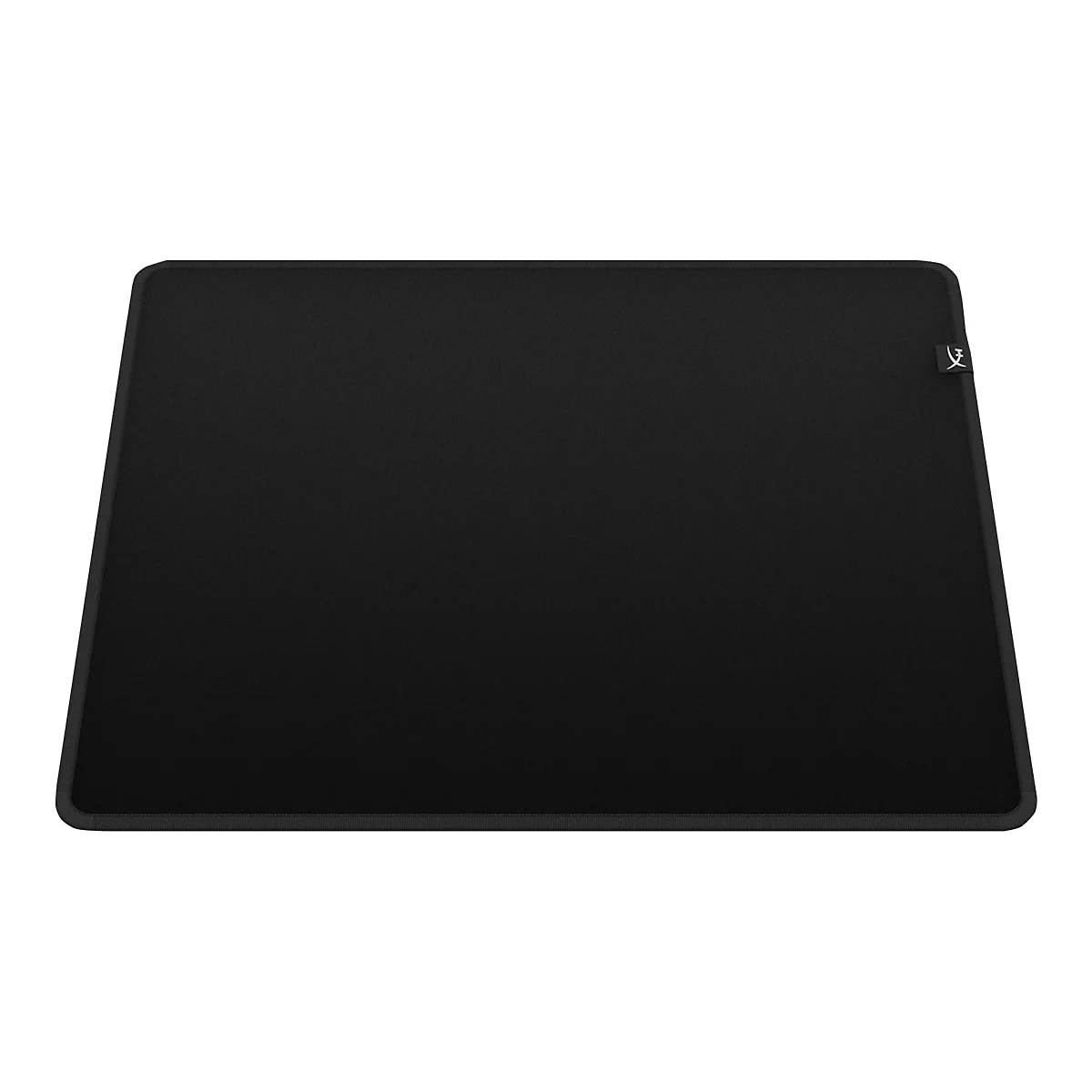Tapis de souris rectangulaire noir avec logo.