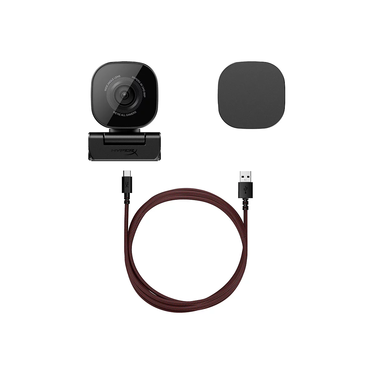 HyperX Vision S - Webcam - schwenken / neigen - Farbe - 8 MP - 1080p, 4K