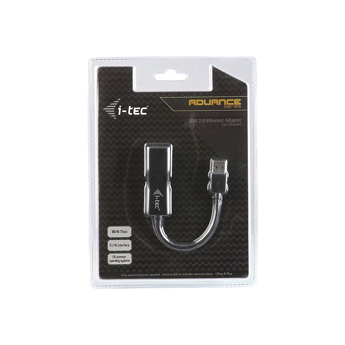 i-Tec ADVANCE Series USB 2.0 Fast Ethernet Adapter - Netzwerkadapter - USB 2.0 - 10/100 Ethernet