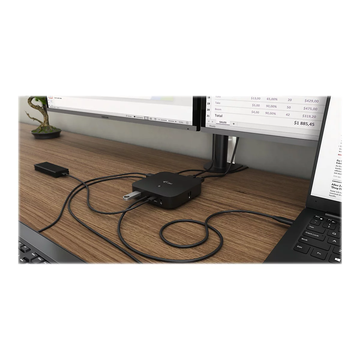 i-Tec - Dockingstation - USB-C 3.1 Gen 2 / Thunderbolt 3 - DP, HDMI - 1GbE - 112 Watt