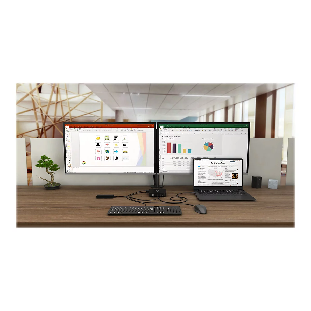 i-Tec - Dockingstation - USB-C 3.1 Gen 2 / Thunderbolt 3 - DP, HDMI - 1GbE - 112 Watt